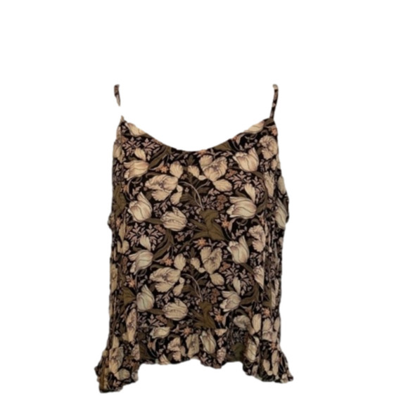 AMERICAN Eagle Fall Floral Slightly Cropped Tank - Picture 1 of 5